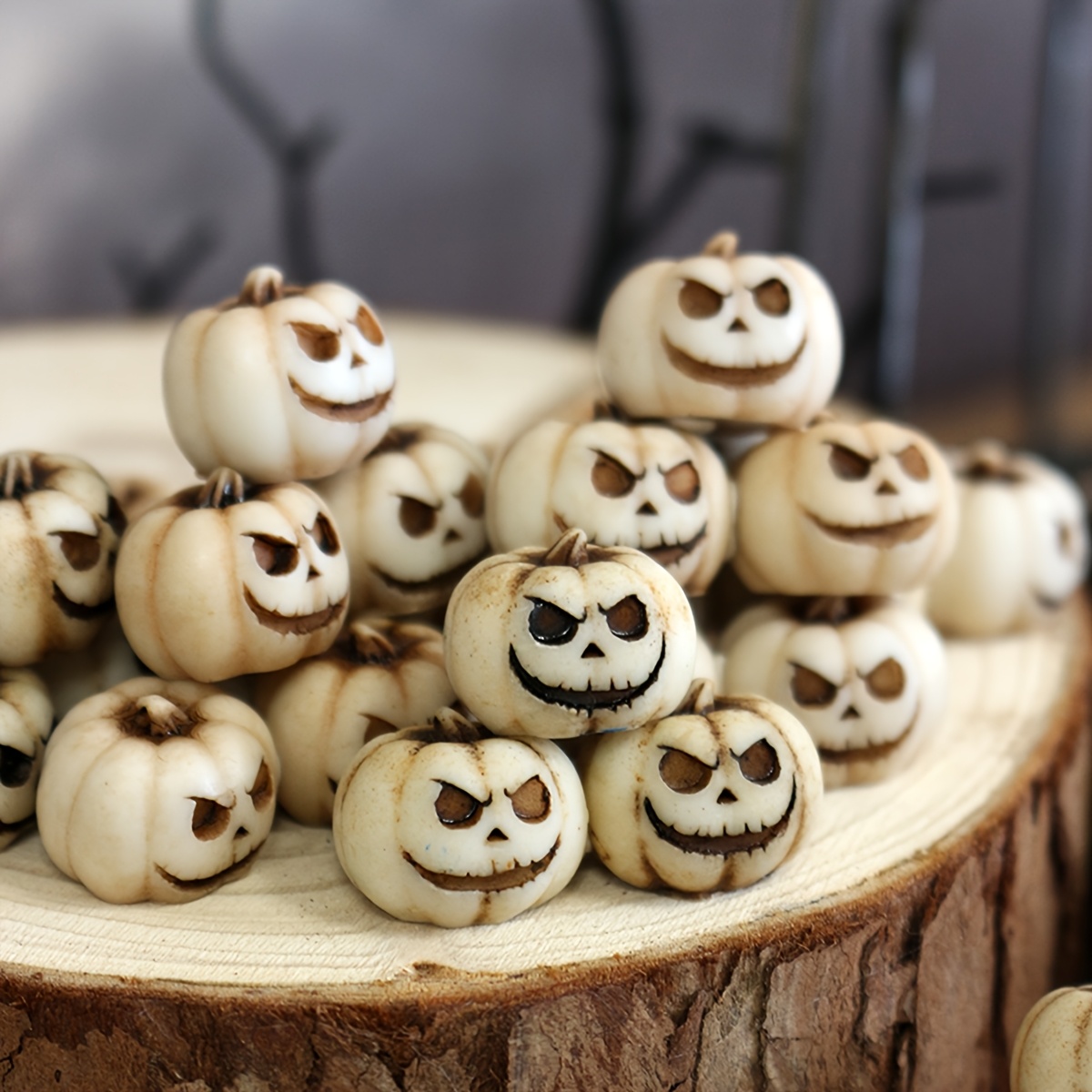 Bonsai Garden China - 20Pcs Halloween Resin Small Pumpkin Decorations,