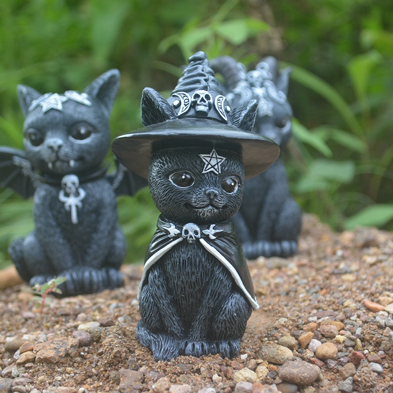 Halloween Magic Cat Resin Craf - đánh giá và giá Bonsai Garden Desk