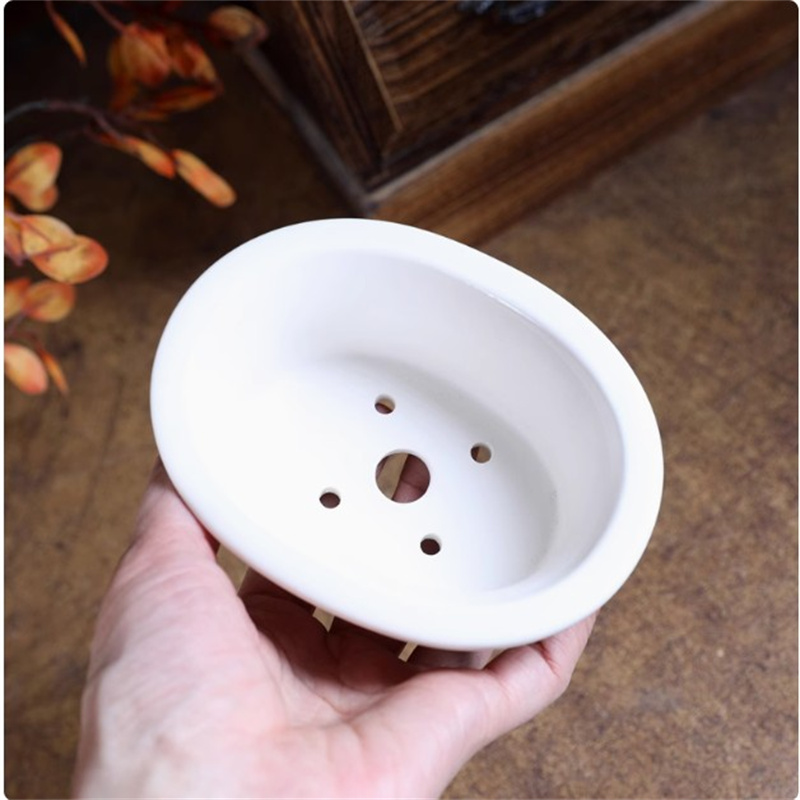 Porcelain White Oval Bonsai Po - đánh giá và giá Bonsai Garden Desk