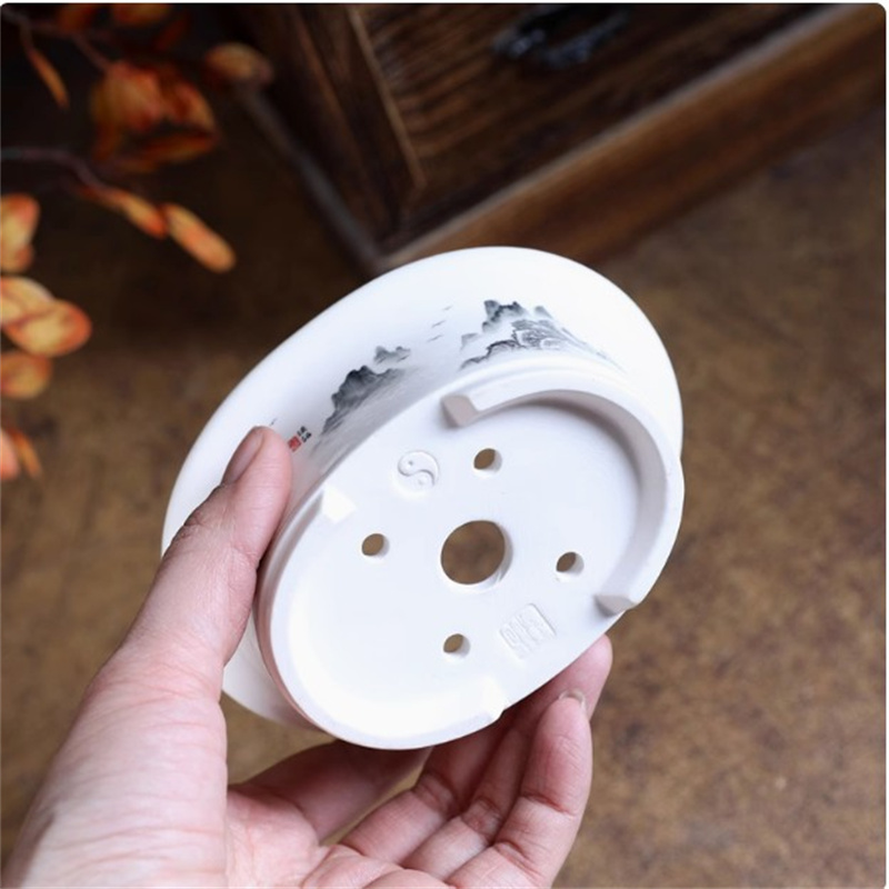 Porcelain White Oval Bonsai Po - đánh giá và giá Bonsai Garden Desk