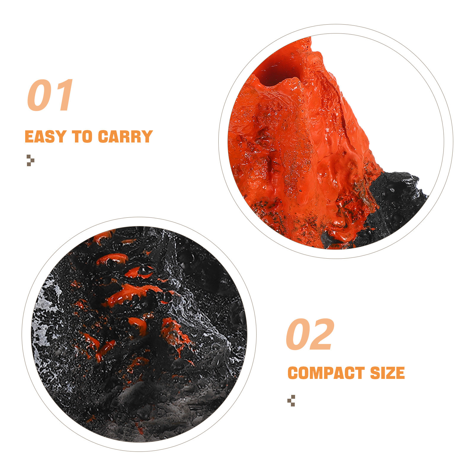 Mini Volcano Statue Resin Hand - đánh giá và giá Bonsai Garden Desk