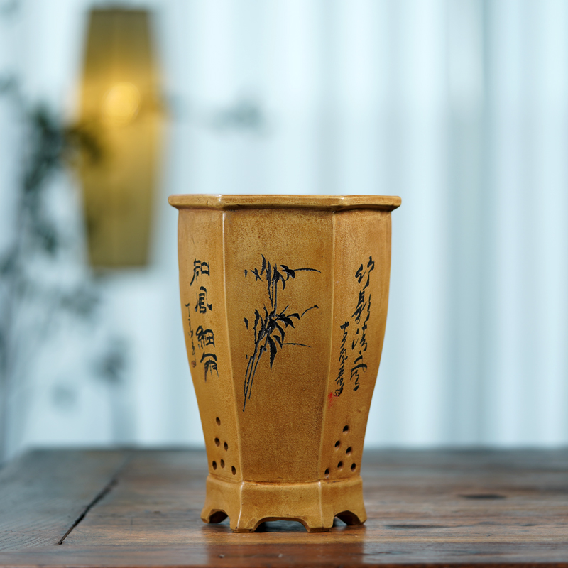 Gốm Hexqgon Cây Cảnh Nồi Truyề - đánh giá và giá Bonsai Garden China