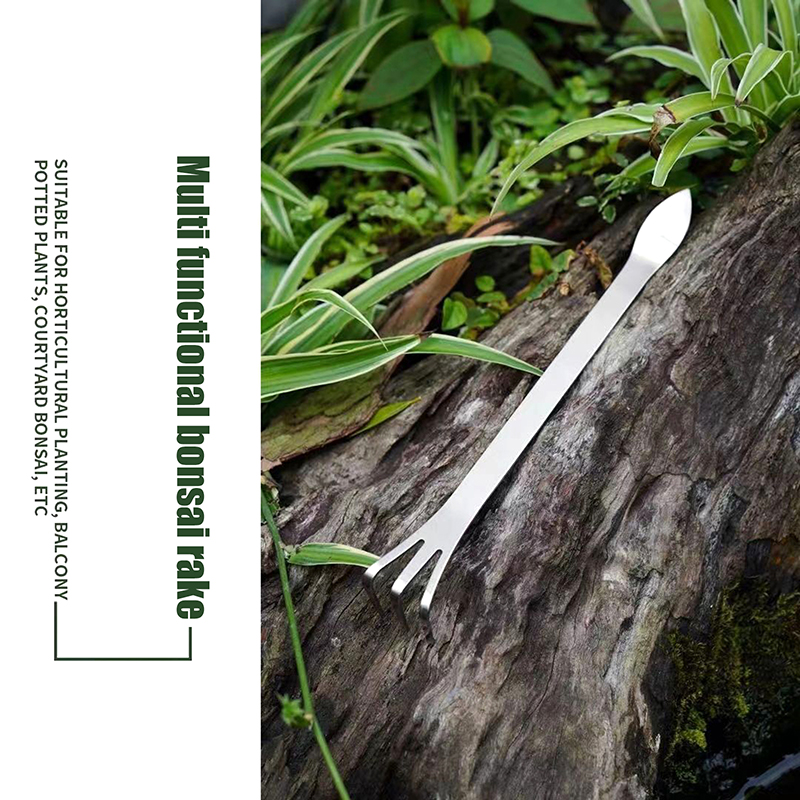 1Pc Stainless Steel Root Rake  - đánh giá và giá Bonsai Garden Rake