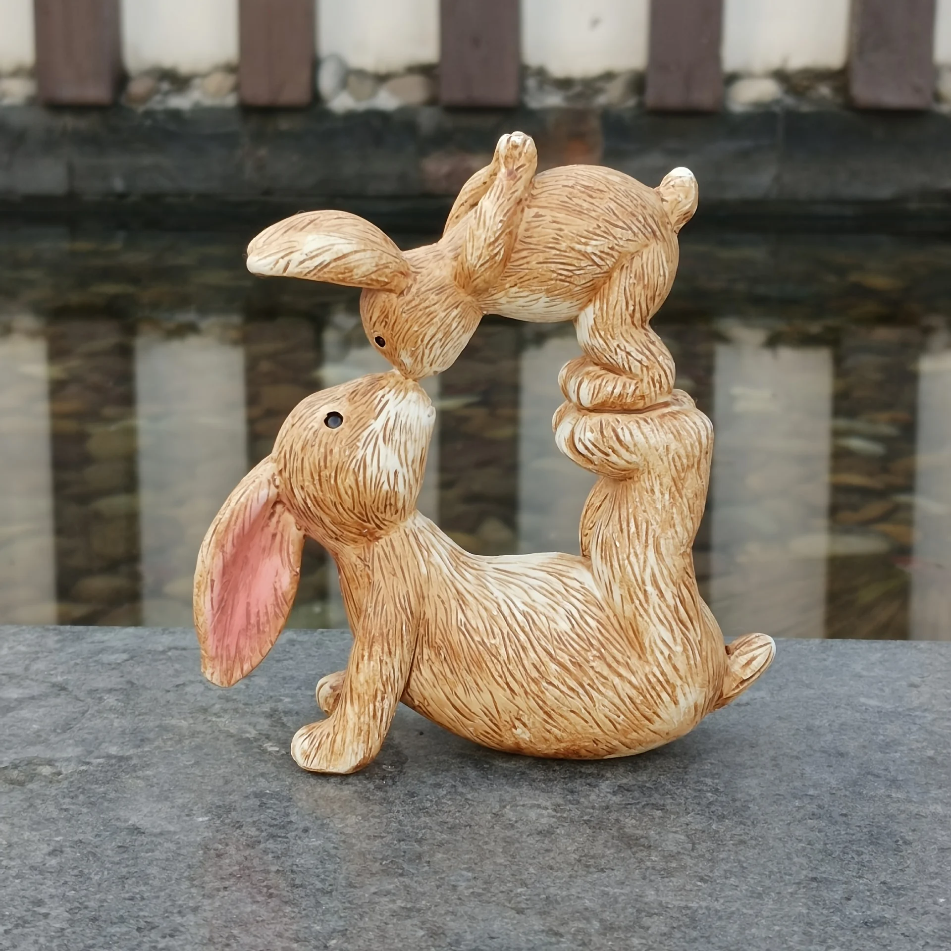 Garden Resin Kissing Bunny Sta - đánh giá và giá Bonsai Garden Desk