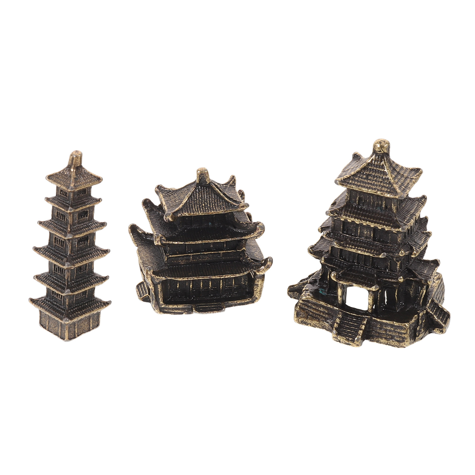 3Pcs Brass Feng Shui Pagoda St - đánh giá và giá Bonsai Garden Desk